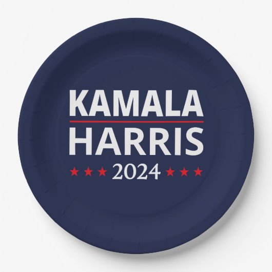 Kamala Harris Wahl 2024 III Pappteller (Vorderseite)