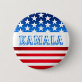 Kamala Harris Wahlkampagne Unterstützende Flagge U Button (Vorderseite)
