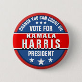 Kamala Harris Wahlkampfknopf Button (Vorderseite)