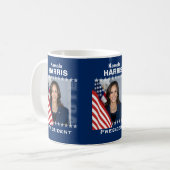 Kamala Harris Wahlkampfvorlage Kaffeetasse (Vorderseite Links)