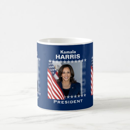 Kamala Harris Wahlkampfvorlage Kaffeetasse (Mittel)