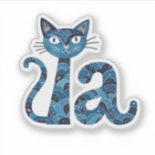 Kamala Harris Wahlkatzenfrau Aufkleber (Vorderseite)