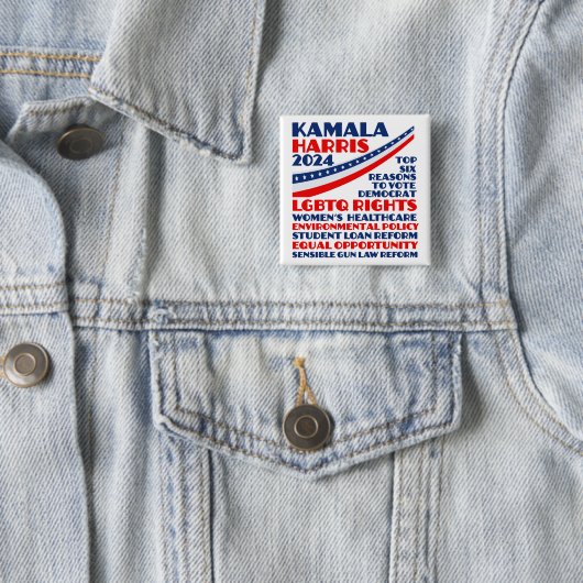 Kamala Harris Wahlplattform 2024 Button (Beispiel)
