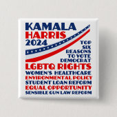 Kamala Harris Wahlplattform 2024 Button (Vorderseite)