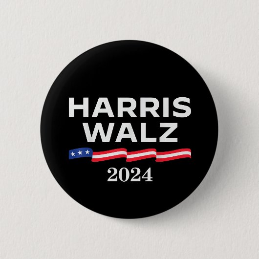 Kamala Harris Walz 2024 Button (Vorderseite)