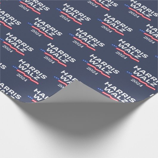 Kamala Harris Walz 2024 Geschenkpapier (Ecke)