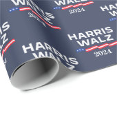 Kamala Harris Walz 2024 Geschenkpapier (Rolleneckpunkt)
