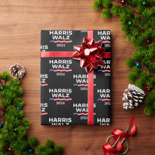 Kamala Harris Walz 2024 Geschenkpapier