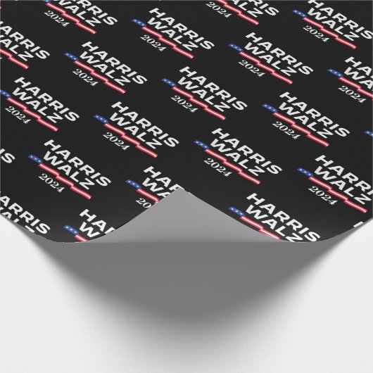 Kamala Harris Walz 2024 Geschenkpapier (Ecke)