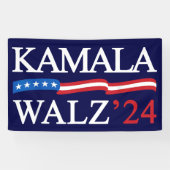 Kamala Harris Walz 2024 offensichtlich blau Banner (Horizontal)