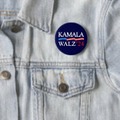 Kamala Harris Walz 2024 offensichtlich blau Button (Beispiel)