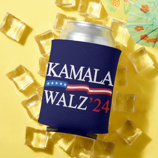 Kamala Harris Walz 2024 offensichtlich blau Dosenkühler (In Situ Sommer)