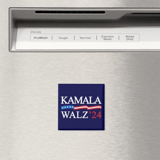 Kamala Harris Walz 2024 offensichtlich blau Magnet (In Situ (Geschirrspüler))