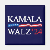 Kamala Harris Walz 2024 offensichtlich blau Magnet (Vorne)