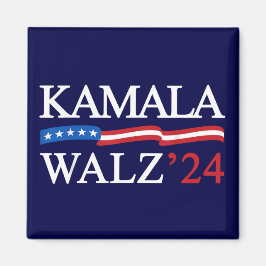 Kamala Harris Walz 2024 offensichtlich blau Magnet