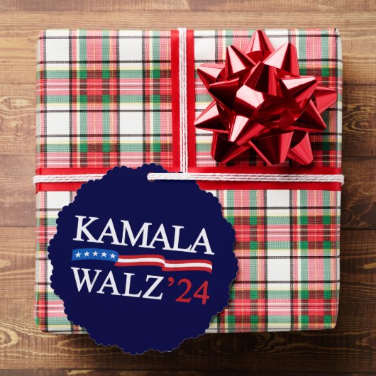 Kamala Harris Walz 2024 offensichtlich blau Ornament Karte (Insitu (Geschenk))
