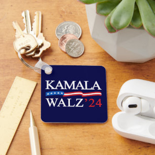 Kamala Harris Walz 2024 offensichtlich blau Schlüsselanhänger