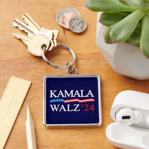 Kamala Harris Walz 2024 offensichtlich blau Schlüsselanhänger