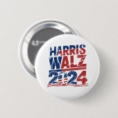 Kamala Harris Walz 2024 Präsidentschaftswahl Button (Vorne & Hinten)