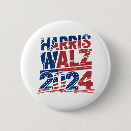Kamala Harris Walz 2024 Präsidentschaftswahl Button