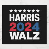 Kamala Harris Walz, Vizepräsident Bierflaschenetikett (Einzelnes Label)
