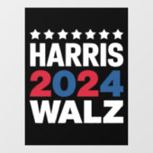 Kamala Harris Walz, Vizepräsident Fensteraufkleber (Blatt)