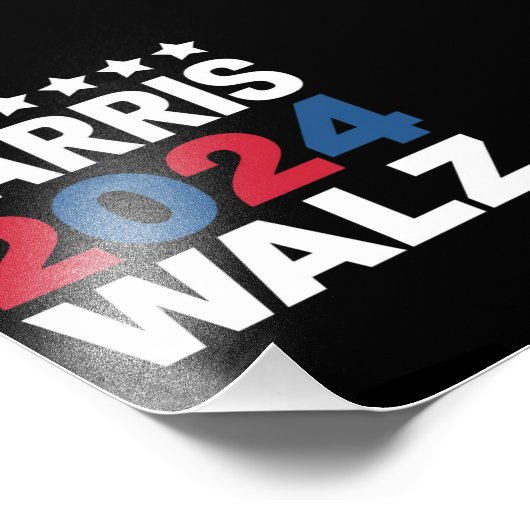 Kamala Harris Walz, Vizepräsident Fotodruck (Ecke)