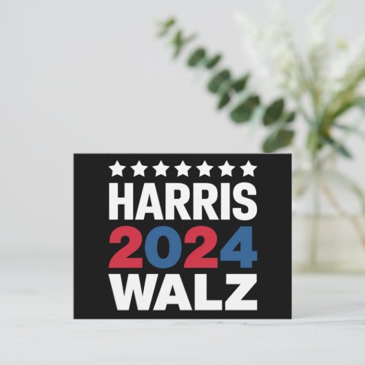 Kamala Harris Walz, Vizepräsident Postkarte (Stehend Vorderseite)