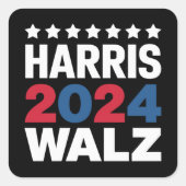 Kamala Harris Walz, Vizepräsident Quadratischer Aufkleber (Vorderseite)