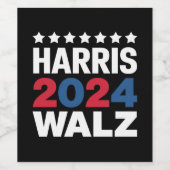 Kamala Harris Walz, Vizepräsident Weinetikett (Einzelnes Label)