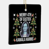 Kamala Harris Weihnachten Weihnachten Weihnachten Keramikornament (Rechts)
