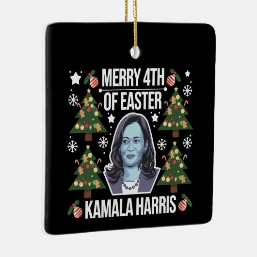 Kamala Harris Weihnachten Weihnachten Weihnachten Keramikornament (Rechts)