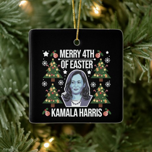 Kamala Harris Weihnachten Weihnachten Weihnachten Keramikornament (Baum)