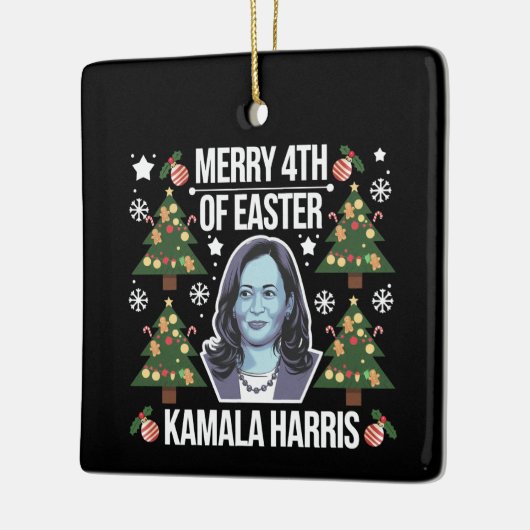 Kamala Harris Weihnachten Weihnachten Weihnachten Keramikornament (Links)