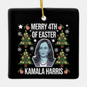 Kamala Harris Weihnachten Weihnachten Weihnachten Keramikornament (Vorderseite)