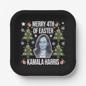 Kamala Harris Weihnachten Weihnachten Weihnachten Pappteller (Vorderseite)