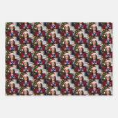 Kamala Harris Weihnachtsgeschenk Wrap Geschenkpapier Set (Vorderseite)