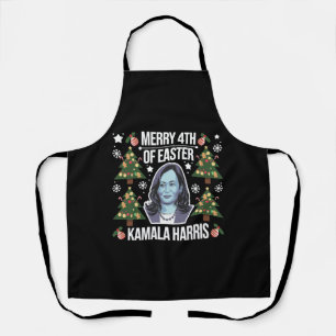 Kamala Harris Weihnachtsmann Frohe 4. Ostern Schürze