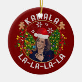 Kamala Harris Weihnachtsmannmütze Weihnachten Keramik Ornament (Vorne)