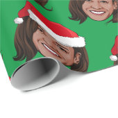 Kamala Harris Weihnachtswrapping Paper Geschenkpapier (Rolleneckpunkt)