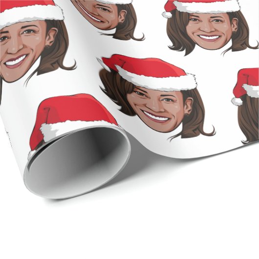 Kamala Harris Weihnachtswrapping Paper Geschenkpapier (Rolleneckpunkt)