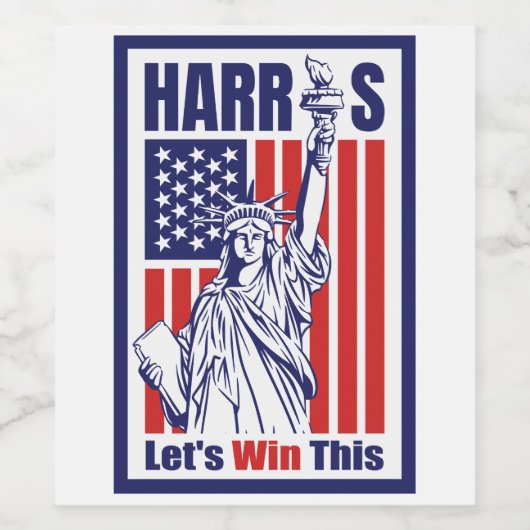 Kamala Harris Weinetikett (Einzelnes Label)