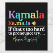 Kamala Harris Weinetikett (Einzelnes Label)