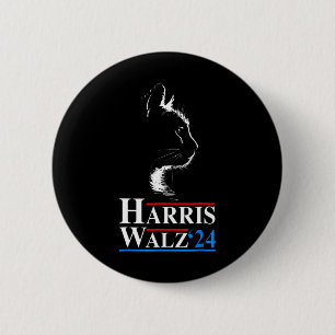 Kamala Harris Wheimer 2024 Cat Funny Vp Vice Presi Button