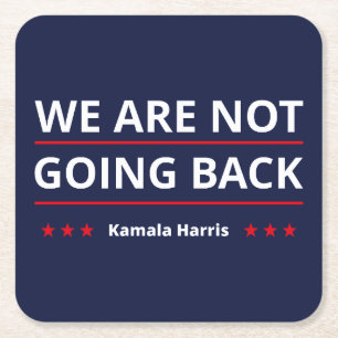 Kamala Harris - Wir gehen nicht zurück II Rechteckiger Pappuntersetzer