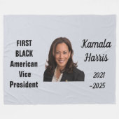 KAMALA HARRIS Wurfdecke Fleecedecke (Vorderseite (Horizontal))