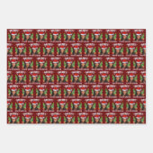 Kamala Harris Xsmas Weihnachtsmannmütze Merry 4. O Geschenkpapier Set (Vorderseite 2)