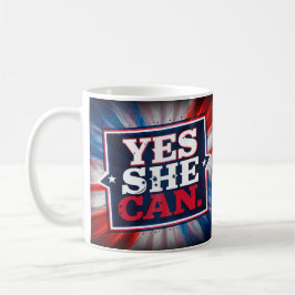 Kamala Harris 'Yes She Can' Kaffeetasse