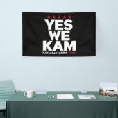 Kamala Harris Yes We Kam für US-Präsident 2024 Banner (Messeveranstaltung)