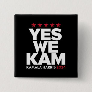 Kamala Harris Yes We Kam für US-Präsident 2024 Button